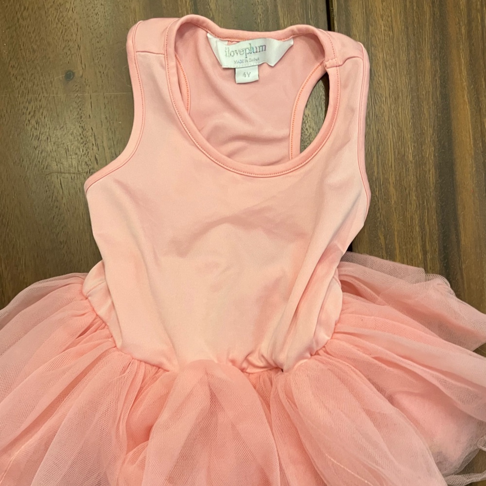 Lovely Plum Pink Tulle Kids Bodysuit